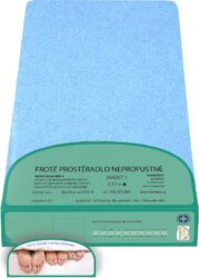 Nejlevnější 4sleep prostěradlo froté modré nepropustné 90x200">