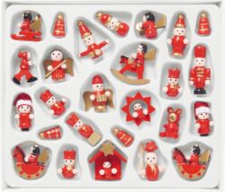 Nejlevnější LIVARNO home Sada vánočních ozdob 26dílná červená">